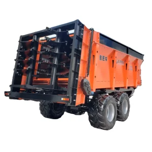Large Farm Field Manure Spreader Fertilizer Spreader with Vertical Auger and Gearbox
