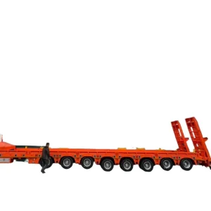 Large Low-Flatbed Semi-Trailers China Origin Heavy Equipment Transport Construction Machinery Transfer Loading for Engineering