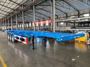 Liangshan Factory Tianhong 2/3/4 Axles 20ft 40ft Container Chassis Semi Trailer OEM ODM Skeleton Container Trailer