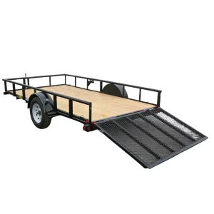 Light Duty Single Axle Open Top Utility Trailer Multi Purpose Customizable