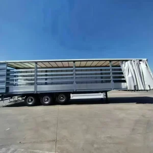 Lightweight 4-Axles Steel Truck Trailers Side Curtain Semi-Trailer Box-Type