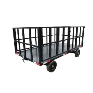 Logistics Transfer Flatbed Trailer Warehouse Material Transport Tandem Tow for Airport Luggage Cargo Utility Trailers