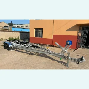 Long Boat Trailer 30ft Aluminum Boat Trailer With Wooden Bunks and Hydraulic Brakes With VIN&DOT&CE