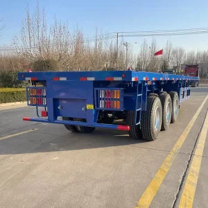 Long Lifespan Steel Flat Bed Semi Trailers Suitable for Containers and Large Construction Equipment Hauling