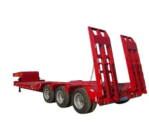 Low Bed Semi Trailer 13 Meters Special Purpose Low Bed Truck Trailer 12 Wheels