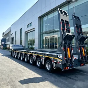 Low Bed Semi Trailer Customized Super Heavy Load Transport Multi Axle Extendable Low Bed Trailer
