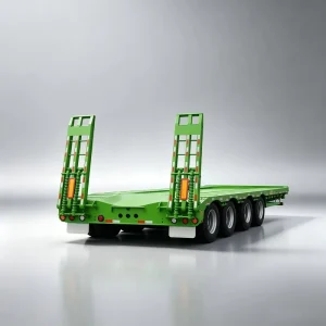 Low Bed Semi Trailer Export Ready Heavy Equipment Transport Trailer