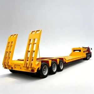 Low Bed Semi Trailer for Construction Cranes and Heavy Lifts Transport