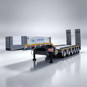 Low Bed Semi Trailer with High Strength Steel Frame Durable Construction