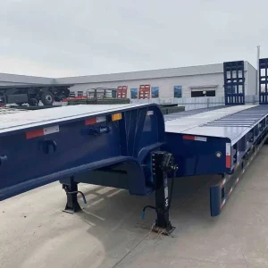 Low Bed Trailer Stock 3 Essieux Ou 4 Essieux 80 100 Ton Porte Chard Pour Afrique Low Bed Semi Trailer