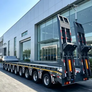 Low Boy Trailer Complete Air Suspension 60~150T Low Bed Semi Trailer