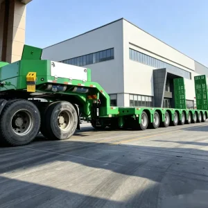 Low Load Trailer 8 Axle Heavy Transport 12R22.5 Air Suspension Factory Direct Sale Multi Axle Extendable Low Bed Trailer