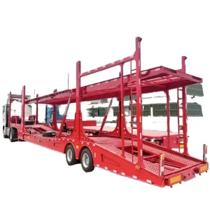 Low Price Two Floors Hydraulic Lifting 2 Axle 40 Ton Max Payload Mechanical Suspension Car Carrier Semi-Trailers Steel Trailer