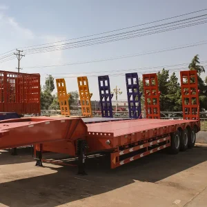 Lowbed Semi Trailer with Extended Service Life and Low Maintenance for Heavy Equipment Hauling Operations