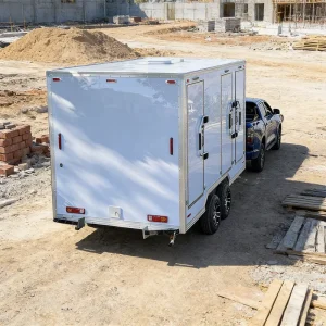Luxury Mobile Trailer Portable Restroom VIP Outdoor Prefabricated Mobile Toilet with Wheelchair Access and Shower for Bathroom Use