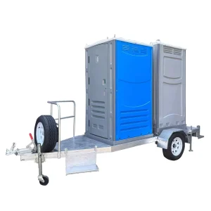 Luxury Portable Toilet Trailers For Outdoor Events Mobile Restrooms With Big Tanks HDPE Material Custom Sizes