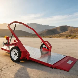 Manual Winch Motor Trailer with Spring Suspension Powder Coated Outdoor Trailer