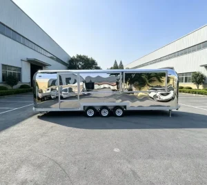 Manufacturing Plant CE Certified Stainless Steel Commercial Catering Food Beverage Service Towable Food Trailer Food Trucks