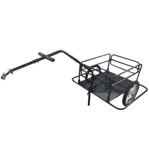 Metal Bicycle Trailer with Cargo Capacity Easy Installation for Outdoor Long Distance Riding and Bicycle Traction