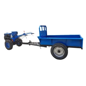 Micro Tiller Two Wheel Farm Trailer 200 300kg Walk Behind Tractor Mounted Gearbox for Farming and Gardening