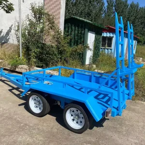 Mini Excavator Trailer Agricultural Tools Farm Tractor Truck Trailer Mounted Farm Trailer