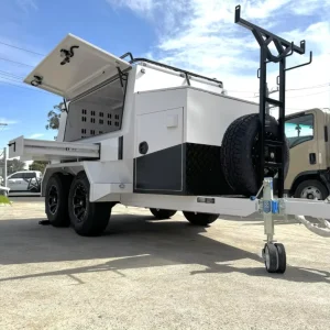 Mini Lightweight Galvanized Sheet Cargo Tandem Trailer Modern Design High Capacity Durable Back Drawers for Transport Foldable