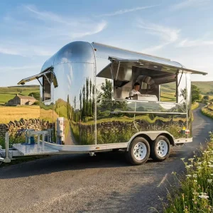 Mobile Business Night Market Scene Trailer Street Stall Mobile Fried BBQ Food Truck Customized Mobile Kitchen Food Trailers