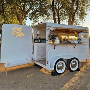 Mobile Coffee Pizza Horse Trailer Ice Cream Cart Small Food Truck Fast Food Trailer Bar With Full Kitchen Concession Trailer