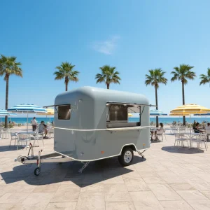 Mobile Commercial Food Truck Trailer Hotdog Candy Dessert Bakery Waffle Crepe Outdoor Street Food Truck Full Kitchen Stainless
