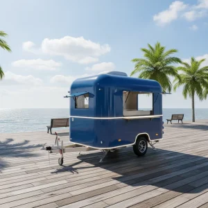 Mobile Food Trailer Custom Towable Fast Food Truck Commercial Catering Trailer Stainless Steel Built In Power for Snack Coffee