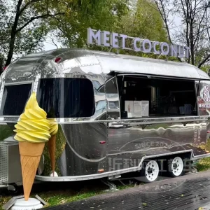 Mobile Kitchen Van Fast Food Trailer Mobile Tacos Coffee Carts Restaurant Food Truck With Full Kitchen