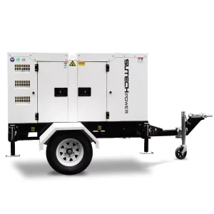 Mobile Trailer Type Diesel Power Generator 50kw To 100kw With Wheels And Canopy