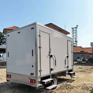 Modern Luxury Portable Wedding Toilet Trailer Durable Steel Mobile Restroom for Outdoor Events House or Office Shop Rental