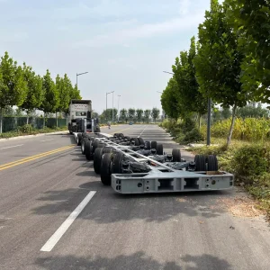 Modular Lowbed Semi Trailer with 50-200T Capacity Hydraulic Suspension Heavy Cargo Transport