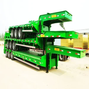 Multi Axles Heavy Duty Cargo Transport Gooseneck Truck Trailer Lowboy Lowbed Excavator Semi Trailer