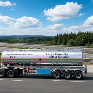Multi Compartment Leakproof Steel Tanker Semi Trailer Safe Pressure Control for Bulk Cement Powder Transport
