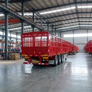 Multi Function Steel Tandem Axle Heavy Duty Landing Gear 15-80T Payload Cargo Box Fence Dump Hydraulic Utility Semi Trailer