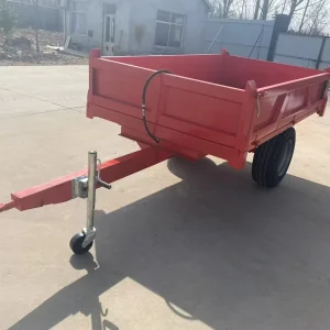 Multi Functional Electric Brake Agricultural Trailer Detachable Railing Hydraulic Dump for Orchard Garden Mud Work Farming High