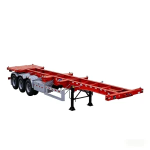 Multi-Size Flatbed Cargo Semi-Trailer 20/40/45ft 2-4 Axles 30-80 Tons for Container Transportation