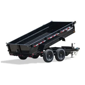 Multi-purpose Dump Trailer Tandem Axle Cargo Transport Trailer 12ft Box Trailer with Side Panels