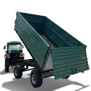 Multi purpose Four Wheel Tractor Agricultural Trailer with Dual Axles Farm Accessories