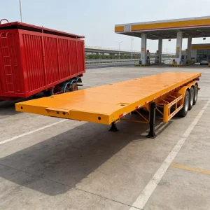 Multifunction 40FT Flatbed Container Transport Trailer 2/3 Axle Customizable