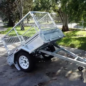 NHTSA DOT CE Patent Certified Single Axle Hot Dipped Galvanized Tipper Utility Trailer With Removable Mesh Cage