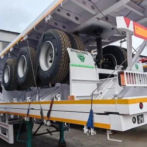 New 2 3 4 Axles 60 Tons 80 Ton 20ft 40ft 45ft Container Shipping Flat Bed Semi Truck Trailers Flatbed Trailer for Sale