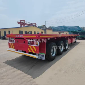 New 3 Axle 20ft/40ft Flatbed Semi Truck Trailer Container Flat Bed Trailer