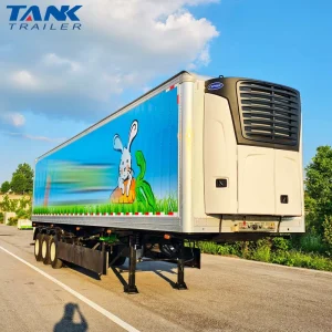 New 3 Axle Semi Trailers Refrigerated Design for Seafood Transport Refrigerator and Cold Room Semitrailer