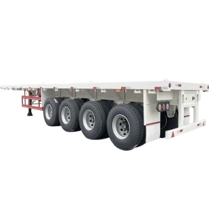 New 60 Ton Flatbed Semi Trailer Truck Trailers 4 Axles Flatbed Trailers