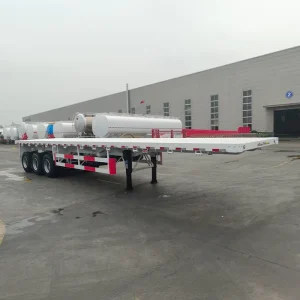 New 60 Ton Flatbed Semi Trailer Truck Trailers 4 Axles Flatbed Trailers for Sale