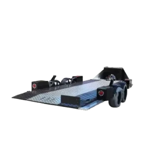 New Design 2500 kg Tandem Axle Hydraulic Lift Car Carrier Equipment Trailer Excavator Flat Trailer