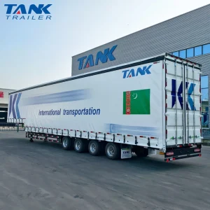 New Design Cargo & Utility Steel Semi Trailer with Lunge and Trailer Curtain Side Semi Trailer